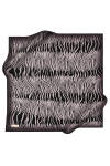 Zebra Desenli 90X90 İpek Krep Saten Eşarp 