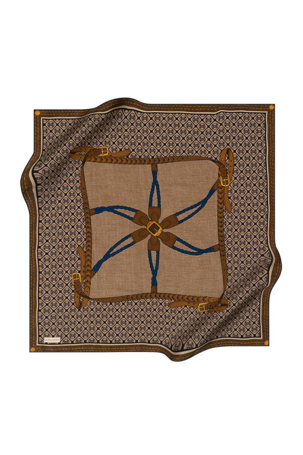 Renkli 90X90 Pierre Cardin Tivil Eşarp - 1