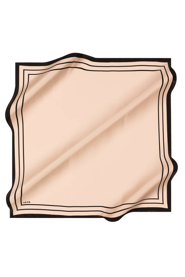 Düz Renk 90X90 Aker İpek Krep Saten Eşarp - 1