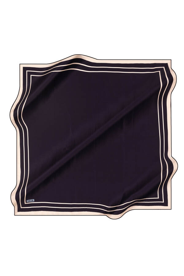 Düz Renk 90X90 İpek Krep Saten Eşarp - 1