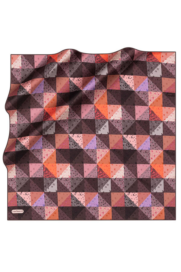 Geometrik Desenli 90X90 Cacharel Tivil Eşarp - Cacharel