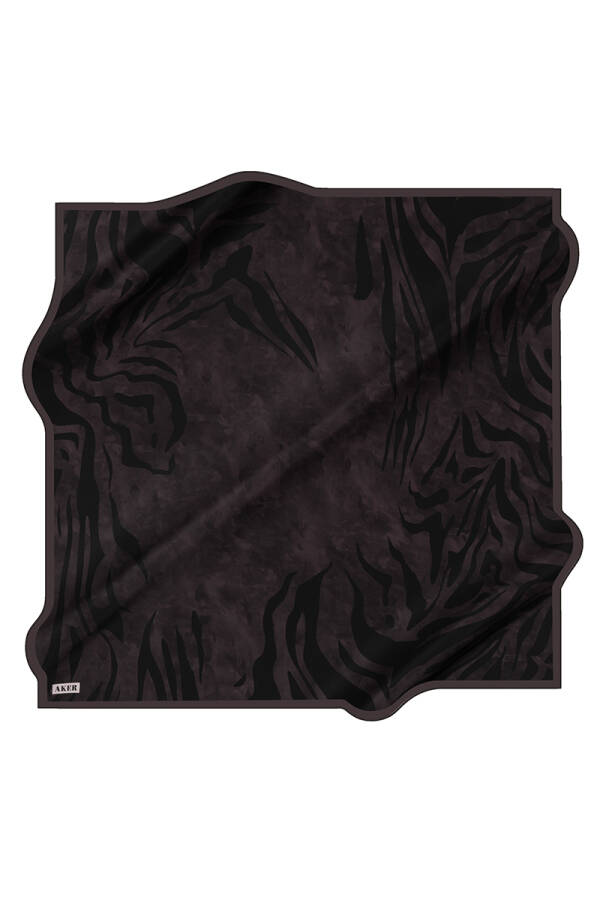 Renkli 90X90 Aker İpek Krep Saten Eşarp - 1