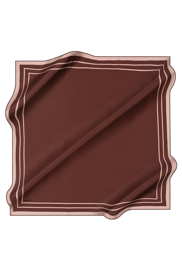 Düz Renk 90X90 İpek Krep Saten Eşarp - 1