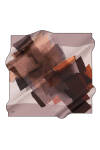 Geometrik Desenli 90X90 Aker İpek Krep Saten Eşarp 