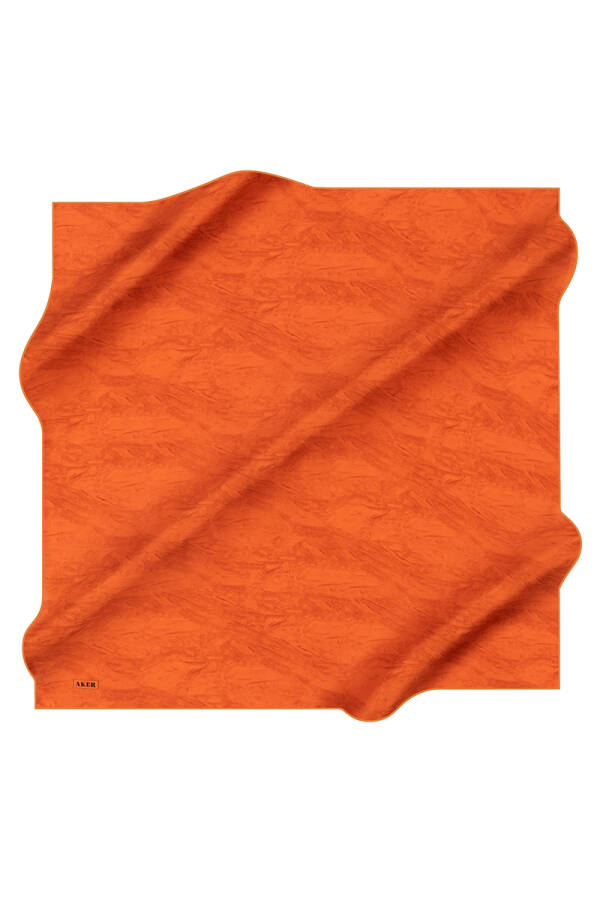 Fırça Desenli 90X90 İpek Krep Saten - 1