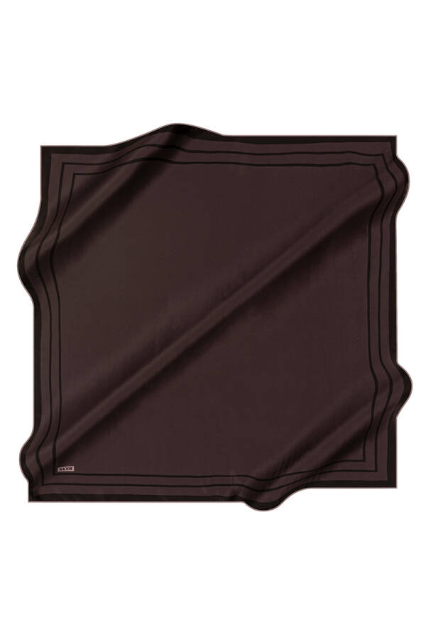 Düz Renk 90X90 Aker İpek Krep Saten Eşarp - 1