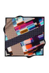 Geometrik Desenli 90X90 Pierre Cardin Krep Saten Eşarp 