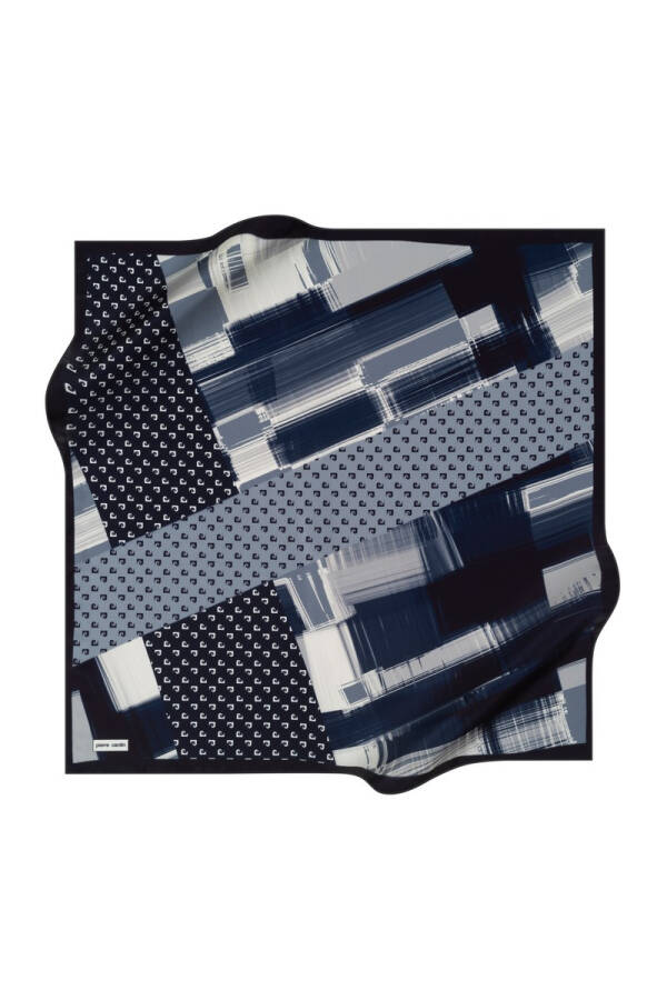 Geometrik Desenli 90X90 Pierre Cardin Krep Saten Eşarp - 1