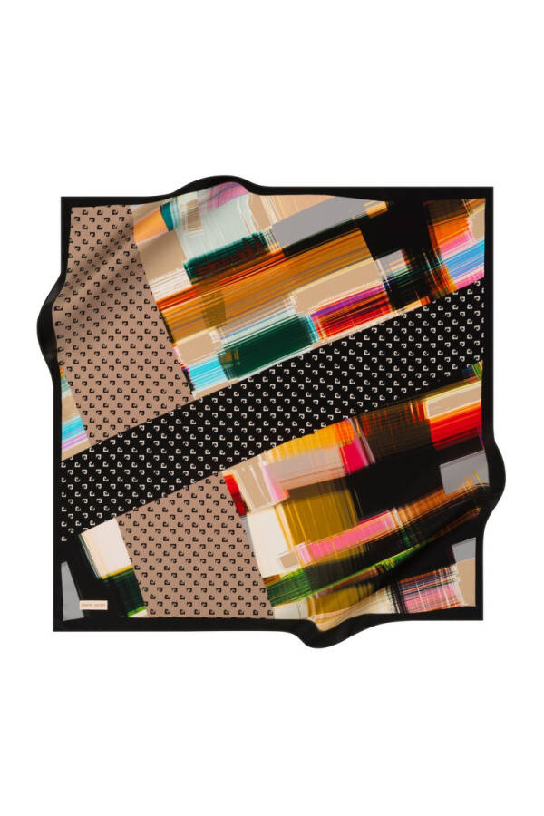 Geometrik Desenli 90X90 Pierre Cardin Tivil Eşarp - Pierre Cardin