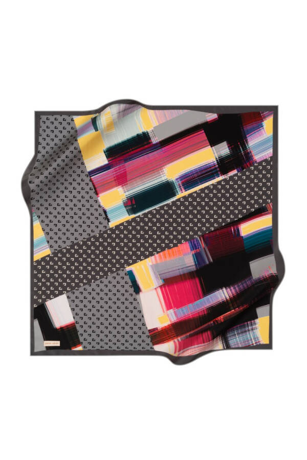 Renkli 90X90 Pierre Cardin Tivil Eşarp - 1