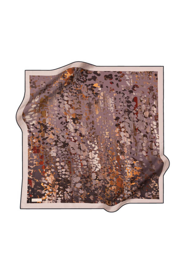 Renkli 90X90 Aker İpek Krep Saten Eşarp - 1