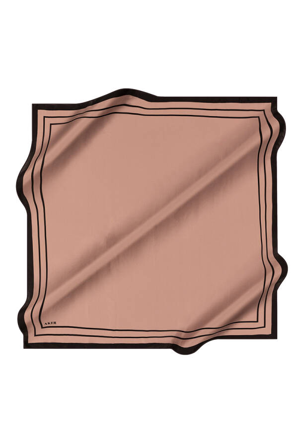 Düz Renk 90X90 Aker İpek Krep Saten Eşarp - 1