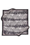Zebra Desenli 90X90 İpek Krep Saten Eşarp 