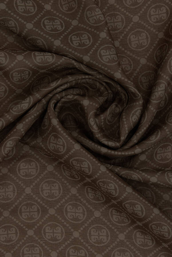 Kahverengi 100X100 Elegans Eşarp - 3