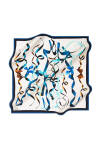 Geometrik Desenli 90X90 İpek Krep Saten 