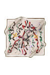 Geometrik Desenli 90X90 İpek Krep Saten 