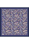 Lacivert 90X90 İpek Krep Saten Eşarp - 1