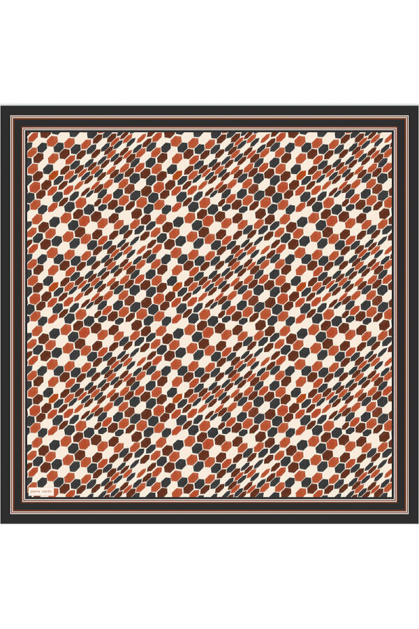 Somon 90X90 İpek Krep Saten Eşarp - 1