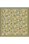 Kahve Melanj 90X90 İpek Krep Saten Eşarp 