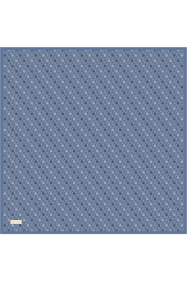 Mavi 90X90 İpek Twill Eşarp - 1