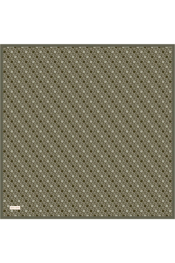 Yeşil 90X90 İpek Twill Eşarp - 1