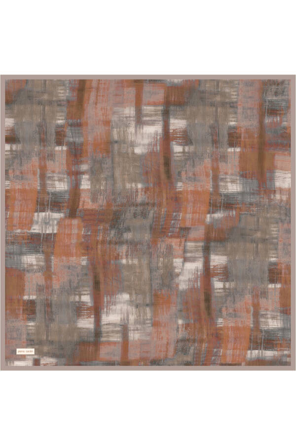 Kahverengi 90X90 İpek Twill Eşarp - 1