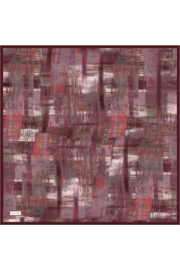 Bordo 90X90 İpek Twill Eşarp - 1