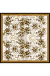 Altın 90X90 İpek Krep Saten Eşarp 