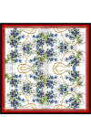 Kırmızı 90X90 İpek Krep Saten Eşarp - 1