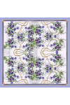 Lila 90X90 İpek Krep Saten Eşarp 