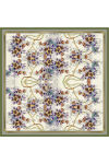Yeşil 90X90 İpek Krep Saten Eşarp 