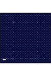 Lacivert Logo Desenli 90X90 İpek Krep Saten Eşarp 