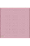 Pembe Logo Desenli 90X90 İpek Krep Saten Eşarp - 1