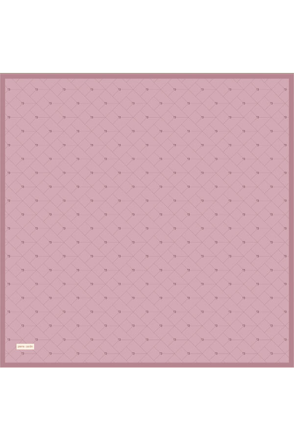 Açık Pembe 90X90 İpek Krep Saten Eşarp - 1