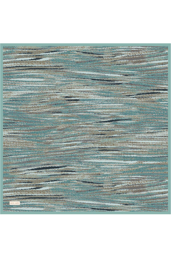 Su Yeşili 90X90 İpek Krep Saten Eşarp - 1