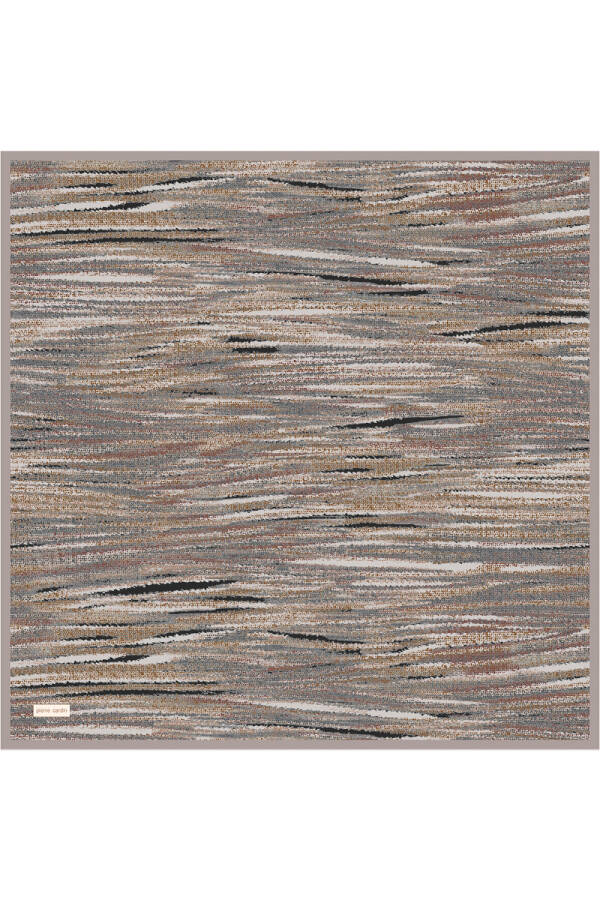 Açık Vizon 90X90 İpek Krep Saten Eşarp - 1
