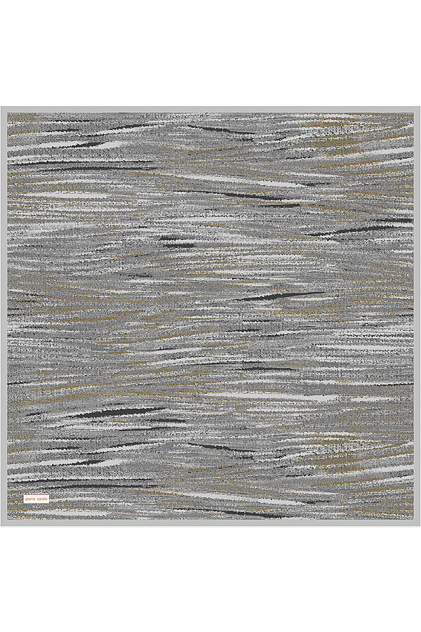 Gri 90X90 İpek Twill Eşarp - Pierre Cardin