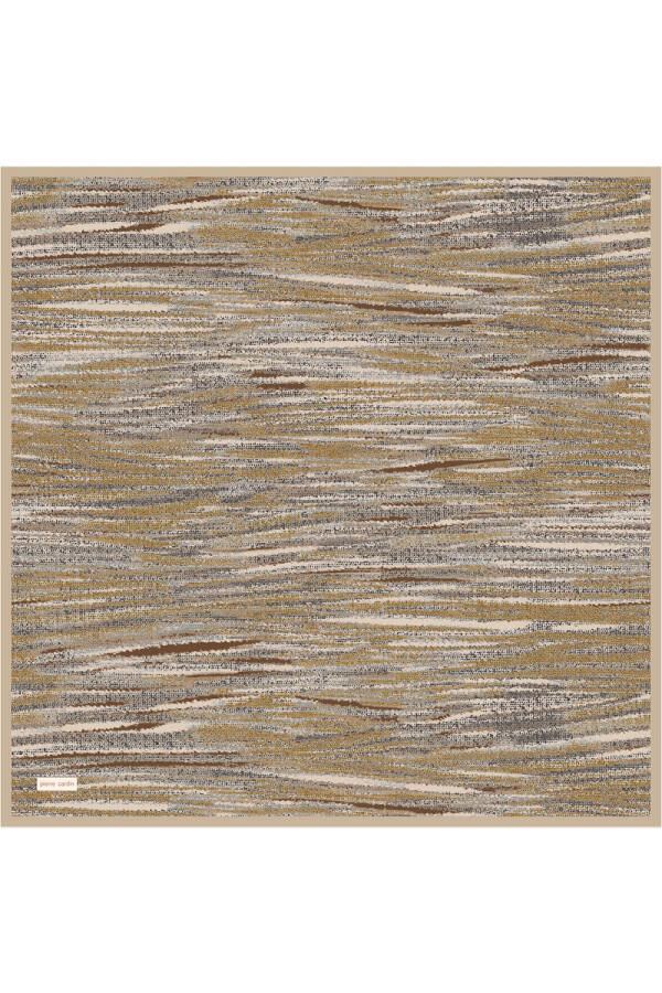 Bej 90X90 İpek Twill Eşarp - Pierre Cardin