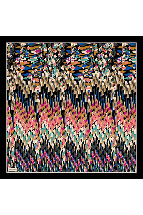 Siyah İpek Twill Eşarp - 1