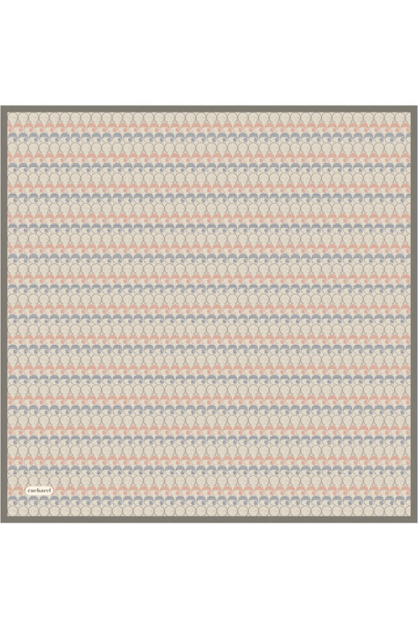 Renkli İpek Twill Eşarp - 1