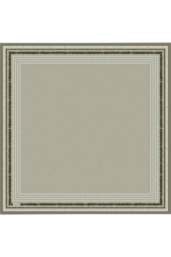 Bej İpek Twill Eşarp - 1