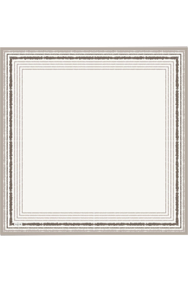 Ekru İpek Twill Eşarp - 1