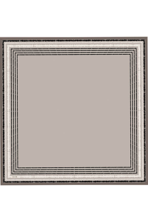 Renkli İpek Twill Eşarp - 1