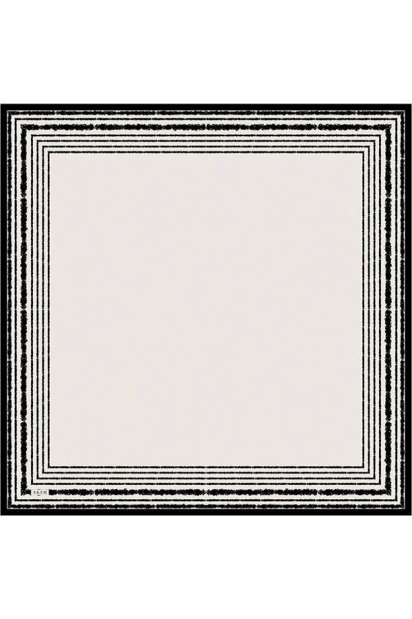 Siyah İpek Twill Eşarp - 1