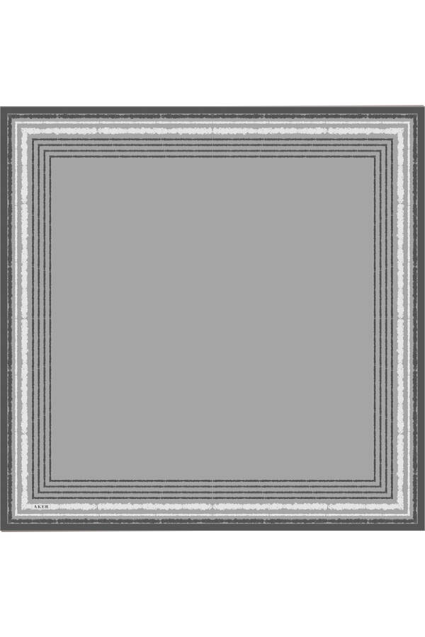 Gri İpek Twill Eşarp - 1