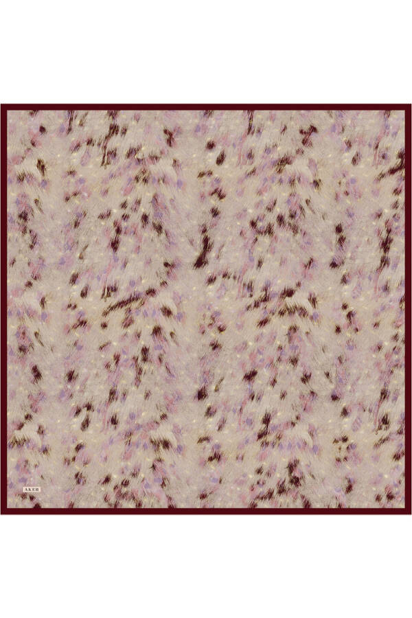 Bordo İpek Twill Eşarp - 1