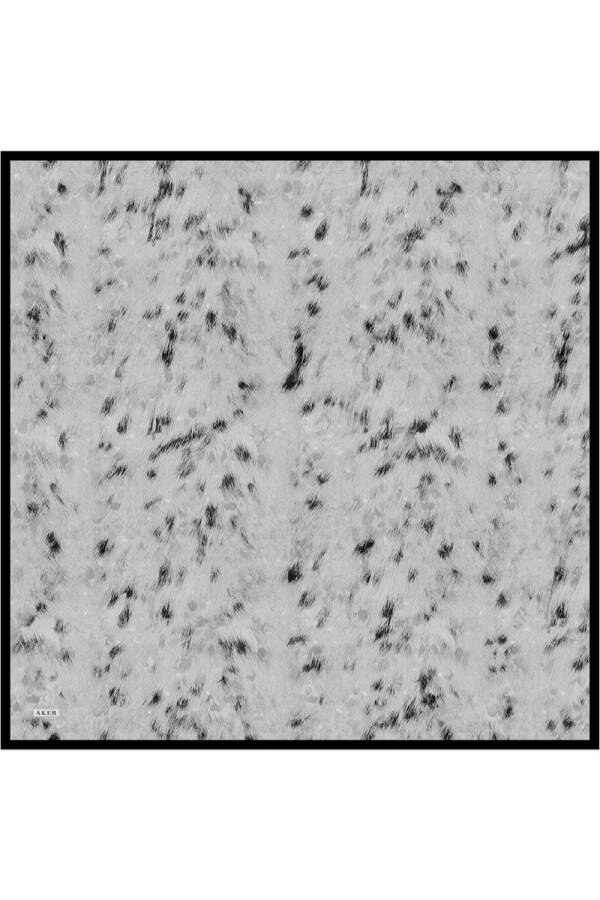 Gri İpek Twill Eşarp - 1