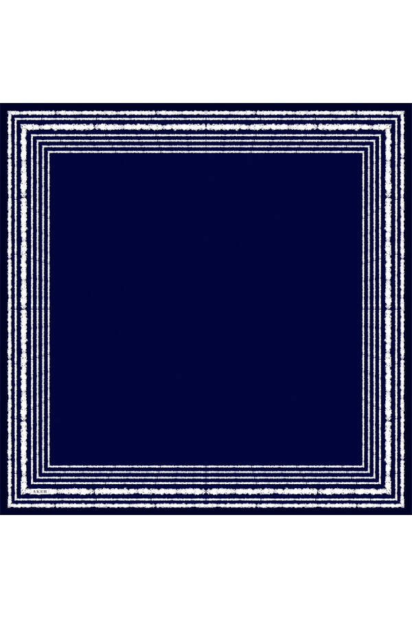 Lacivert İpek Twill Eşarp - 1