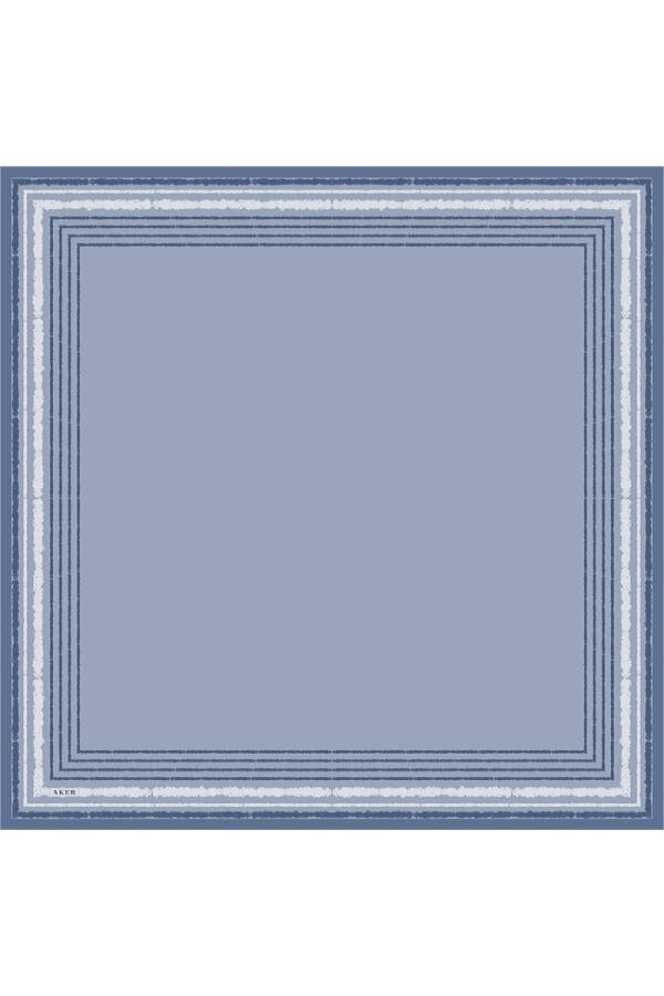 Açık Mavi İpek Twill Eşarp - 1