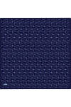 Lacivert Logo Desenli İpek Twill Eşarp 